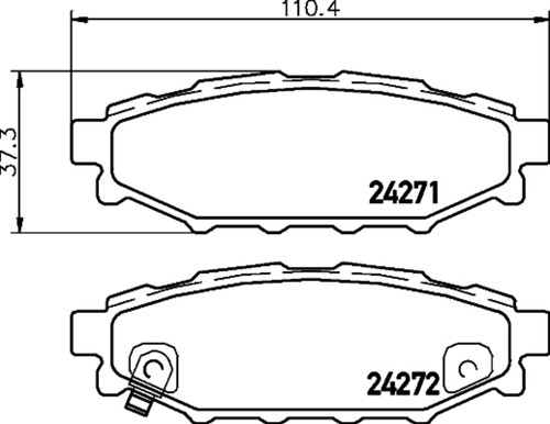 Disc Brake Pad Set 355035571 - diagram