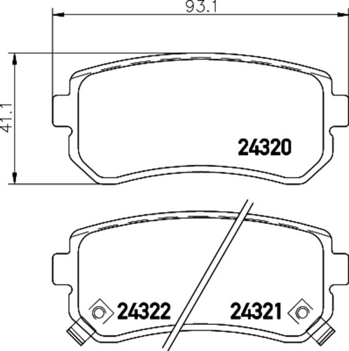 Disc Brake Pad Set 355035851 - diagram