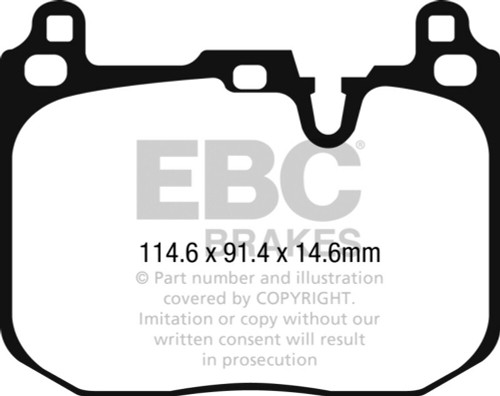 EBC 2015+ Mini Cooper Hardtop (F55/F56) 2.0L Turbo JCW Greenstuff Front Brake Pads