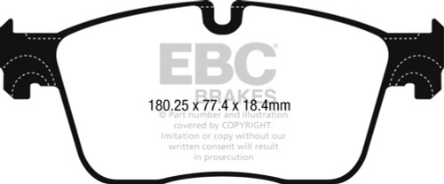 EBC 15-17 Jaguar XF 3.0L Redstuff Front Brake Pads