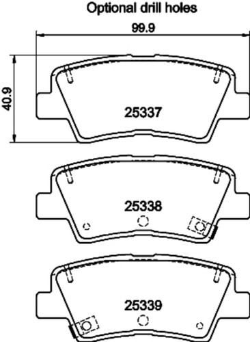 Disc Brake Pad Set 355036181 - diagram