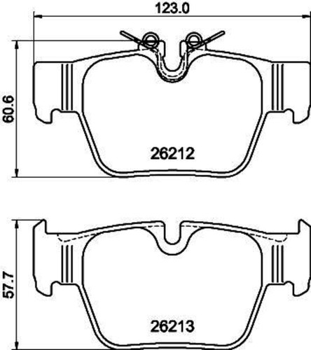 HELLA Disc Brake Pad Set 355040581 355040581 - diagram
