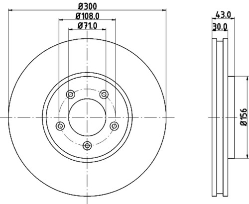 Disc Brake Rotor 355122132 - diagram