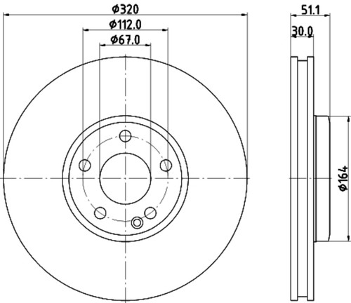 Disc Brake Rotor 355119702 - diagram