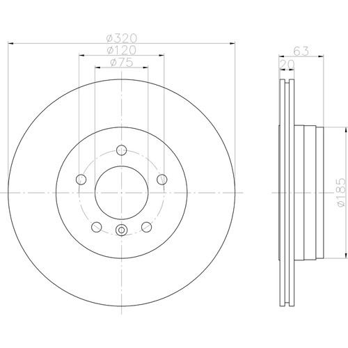 Disc Brake Rotor 355122642 - diagram