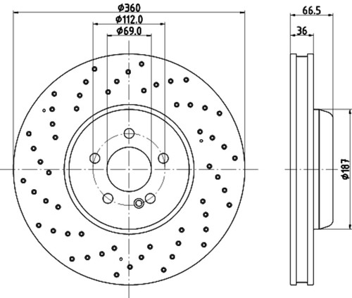 Disc Brake Rotor 355134452 - diagram