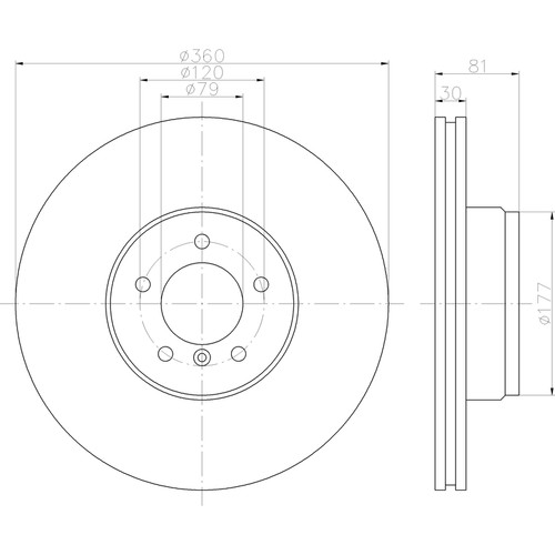 Disc Brake Rotor 355123032 - diagram