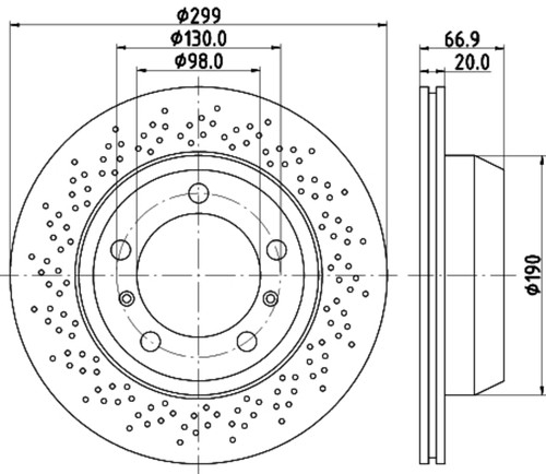 Disc Brake Rotor 355120222 - diagram