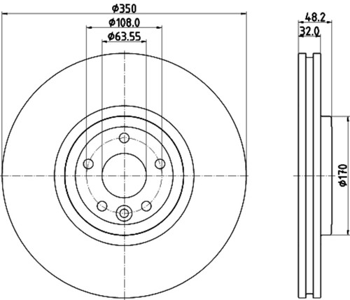 Disc Brake Rotor 355132471 - diagram