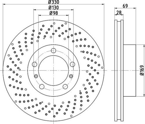 Disc Brake Rotor 355125021 - diagram