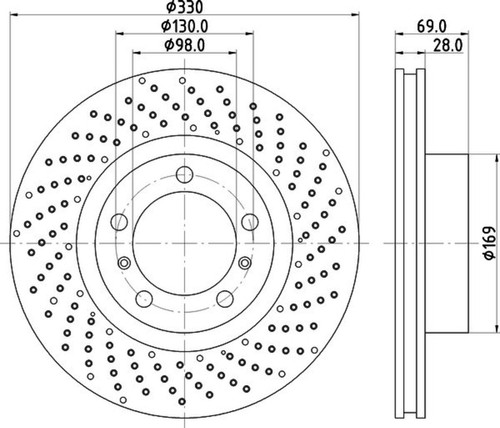 Disc Brake Rotor 355125031 - diagram