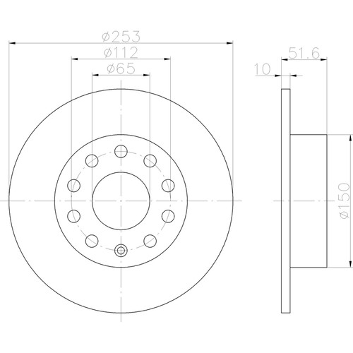 Disc Brake Rotor 355122612 - diagram