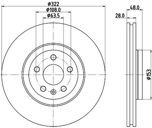Disc Brake Rotor 355125471 - diagram