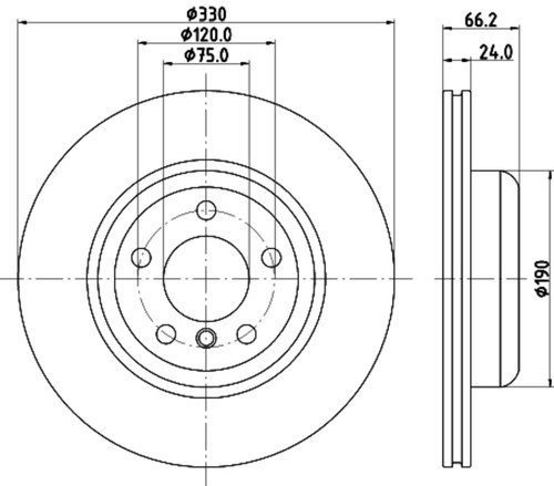 Disc Brake Rotor 355133711 - diagram