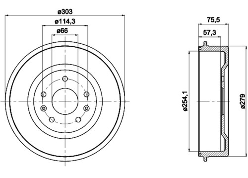 Brake Drum 355301731 - diagram