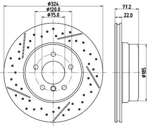 Disc Brake Rotor 355130012 - diagram