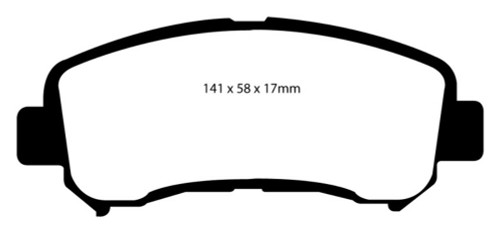 EBC 08-09 Nissan Rogue 2.5 Greenstuff Front Brake Pads EBC 08-09 Nissan Rogue 2.5 Greenstuff Front Brake Pads