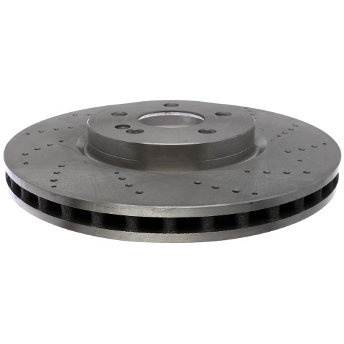 Raybestos R-Line Brake Rotor for 2015-2026 Mercedes-Benz (A220, CLA250, GLB250, GLA250) 982607R - angled view