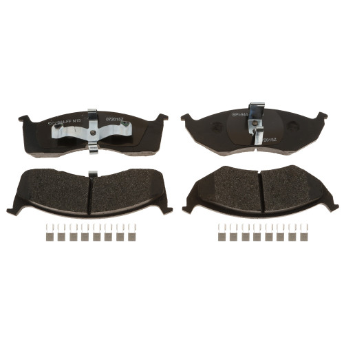 Raybestos R-Line Metallic Brake Pad Set for 1993-2004 Dodge/Chrysler/Plymouth (Intrepid, Concorde, LHS, 300M) MGD730MH - front view