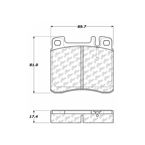 C-Tek Semi-Metallic Brake Pads with Shims for 1992-1999 Mercedes-Benz (300SD, 300SE, S320, S350) 102.05780