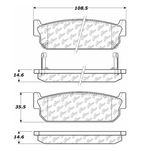 C-Tek Semi-Metallic Brake Pads with Shims for 1993-2006 INFINITI (J30, M45, Q45) 102.05880