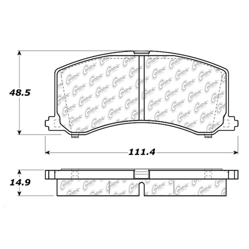 C-Tek Semi-Metallic Brake Pads with Shims for 1995-2002 Suzuki (Esteem) 102.06770