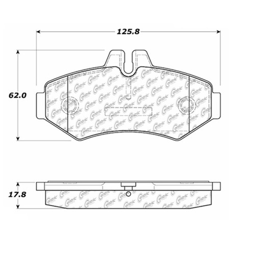 C-Tek Semi-Metallic Brake Pads with Shims for 2002-2017 Mercedes-Benz/Dodge/Freightliner (G500, G55 AMG, Sprinter 2500, Sprinter 3500)