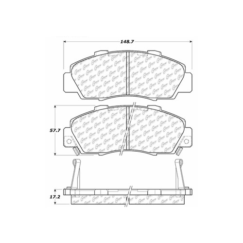 C-Tek Semi-Metallic Brake Pads with Shims for 1991-2005 Isuzu/Acura/Honda (Oasis, CL, Integra, Legend) 102.05030