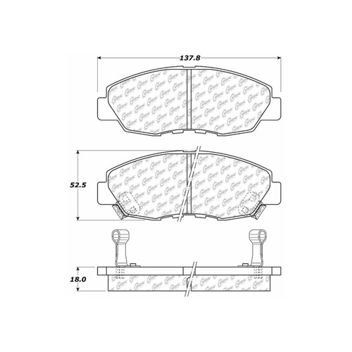 C-Tek Ceramic Brake Pads with Shims for 1990-1999 Acura/Honda (CL, Accord) 103.04650
