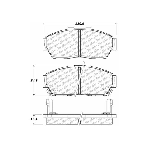 C-Tek Ceramic Brake Pads with Shims for 1993-2001 Acura/Honda (Integra, Civic) 103.06170