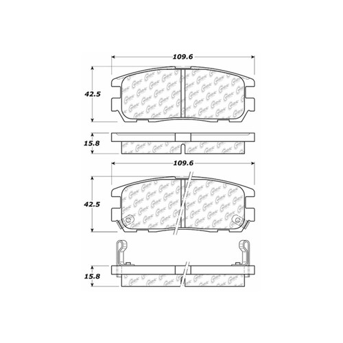 C-Tek Ceramic Brake Pads with Shims for 1992-2004 Isuzu/Acura/Honda (Amigo, Axiom, Rodeo, Rodeo Sport) 103.05800