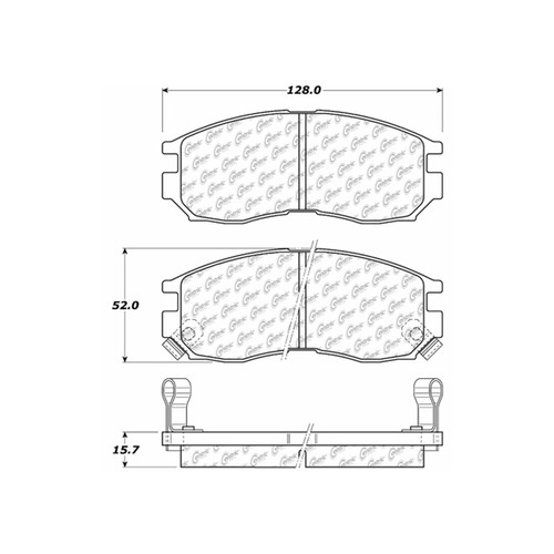 C-Tek Ceramic Brake Pads with Shims for 1989-2005 Chrysler/Dodge/Eagle (Sebring, Avenger, Colt, Stratus) 103.04840