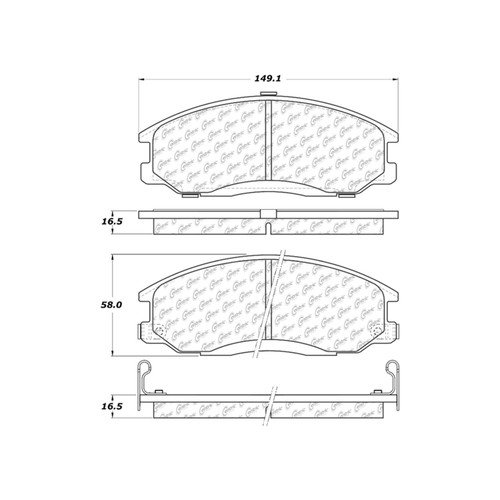 C-Tek Ceramic Brake Pads with Shims for 2001-2009 Hyundai/Kia (Santa Fe, XG300, XG350, Sedona) 103.08640