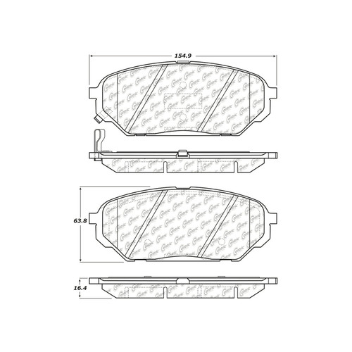 C-Tek Ceramic Brake Pads with Shims for 2007-2012 Hyundai (Veracruz) 103.13010