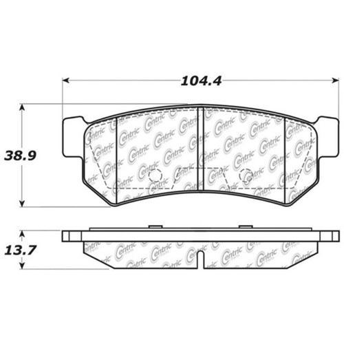 C-Tek Ceramic Brake Pads with Shims for 2007-2010 Suzuki/Chevrolet (Forenza, Reno, Optra) 103.13150
