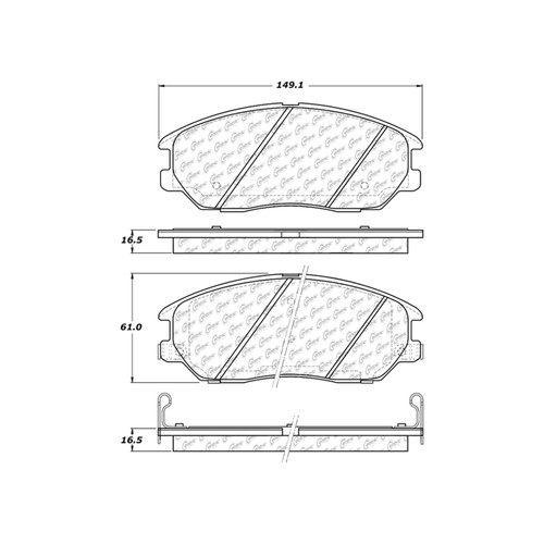 C-Tek Ceramic Brake Pads with Shims for 2004-2006 Hyundai/Kia (XG350, Amanti) 103.10130