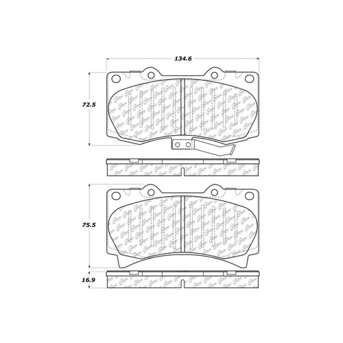 C-Tek Ceramic Brake Pads with Shims for 2006-2010 Hummer (H3, H3T) 103.11190