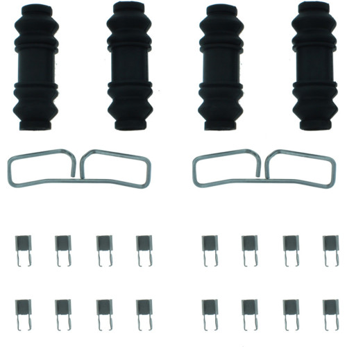 Posi Quiet Semi-Metallic Brake Pads with Hardware for 1991-1995 Chrysler/Dodge/Plymouth (LeBaron, Town &amp; Country, Caravan, Daytona)