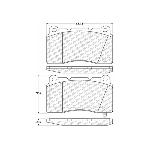 Posi Quiet Semi-Metallic Brake Pads for 2003-2022 Mitsubishi/Acura/Cadillac (Lancer, TL, CTS, Impreza) 104.10010