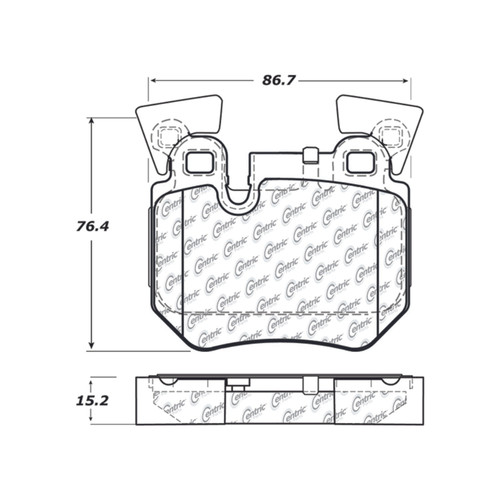 Posi Quiet Semi-Metallic Brake Pads with Hardware for 2008-2013 BMW (135i, 135is, 328i) 104.13720