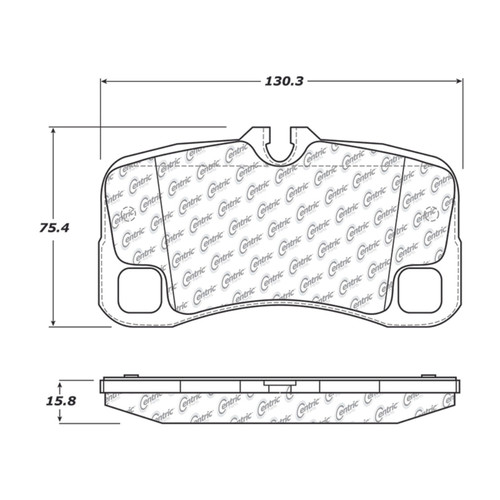 Posi Quiet Semi-Metallic Brake Pads with Hardware for 2007-2013 Porsche (911) 104.13000