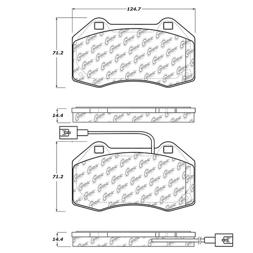 Posi Quiet Semi-Metallic Brake Pads with Hardware for 2015-2020 Alfa Romeo (4C) 104.13791