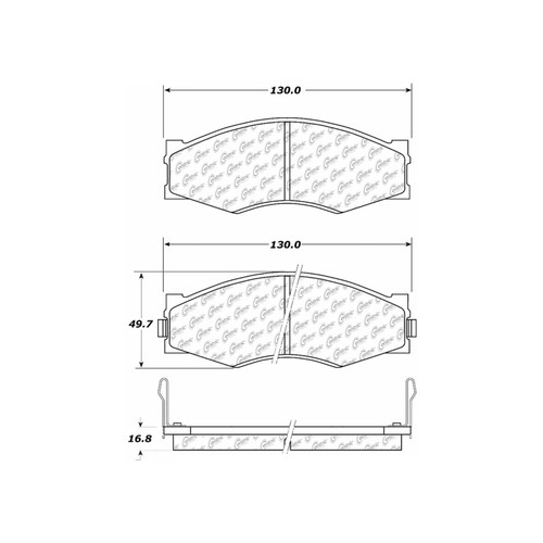 Posi Quiet Ceramic Brake Pads with Shims and Hardware for 1982-1997 Nissan/INFINITI (200SX, 300ZX, D21, M30) 105.02660