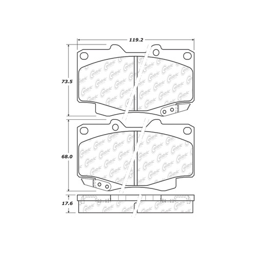 Posi Quiet Ceramic Brake Pads with Shims and Hardware for 1995-2009 Toyota (4Runner, Tacoma, Hilux) 105.04360