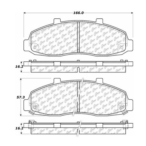 Posi Quiet Ceramic Brake Pads with Shims and Hardware for 1997-2004 Ford/Lincoln (F-150, Blackwood, F-150 Heritage, Lobo) 105.06790