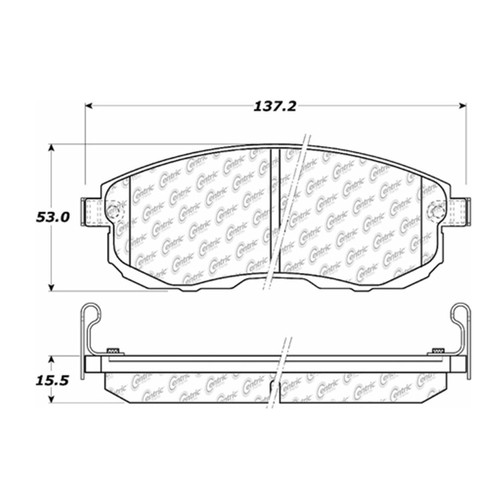 Posi Quiet Ceramic Brake Pads with Shims and Hardware for 2002-2019 Nissan/INFINITI/Renault (Altima, I35, Maxima, Versa) 105.08151