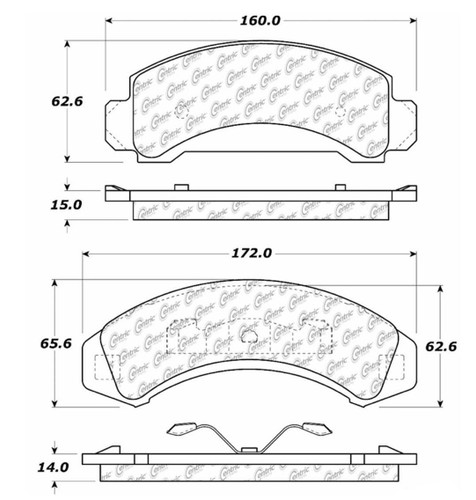 Posi Quiet Ceramic Brake Pads with Shims and Hardware for 1983-1997 Ford/Mazda (Aerostar, Bronco II, Explorer, Ranger) 105.03870