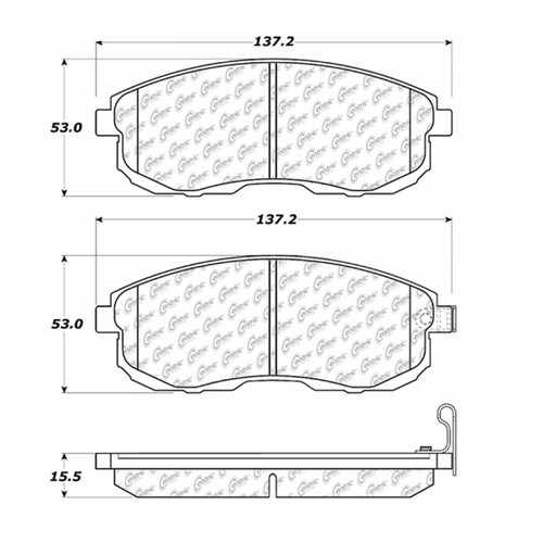 Posi Quiet Ceramic Brake Pads with Shims and Hardware for 2007-2019 Nissan (Altima, Sentra, Juke) 105.08152