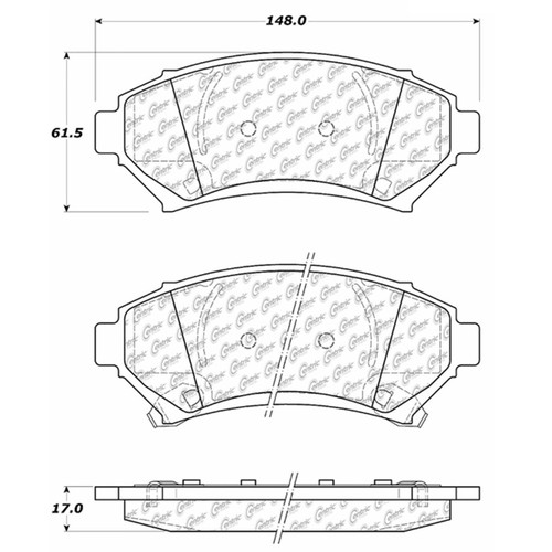Posi Quiet Ceramic Brake Pads with Shims and Hardware for 1997-2005 Buick/Cadillac/Chevrolet (Century, LeSabre, Park Avenue, Regal)