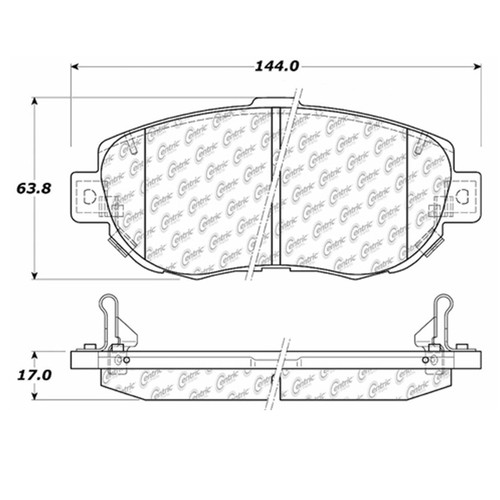 Posi Quiet Ceramic Brake Pads with Shims and Hardware for 1993-2010 Lexus/Toyota (GS300, GS400, GS430, IS300) 105.06190